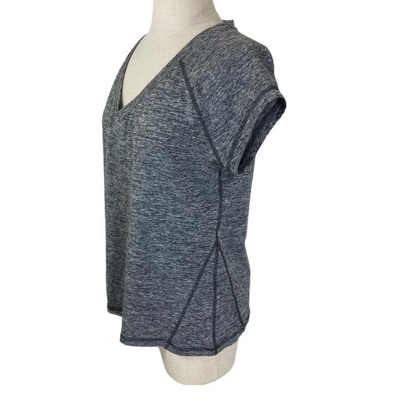 Women's V-neck Workout T-shirt short sleeve gray heather size medium, Ideology - Picture 3 of 5
